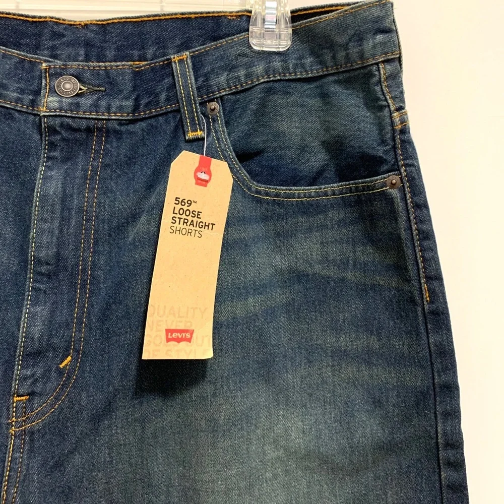 🆕 Levi's 569 Loose Straight Fit Jean Shorts_5